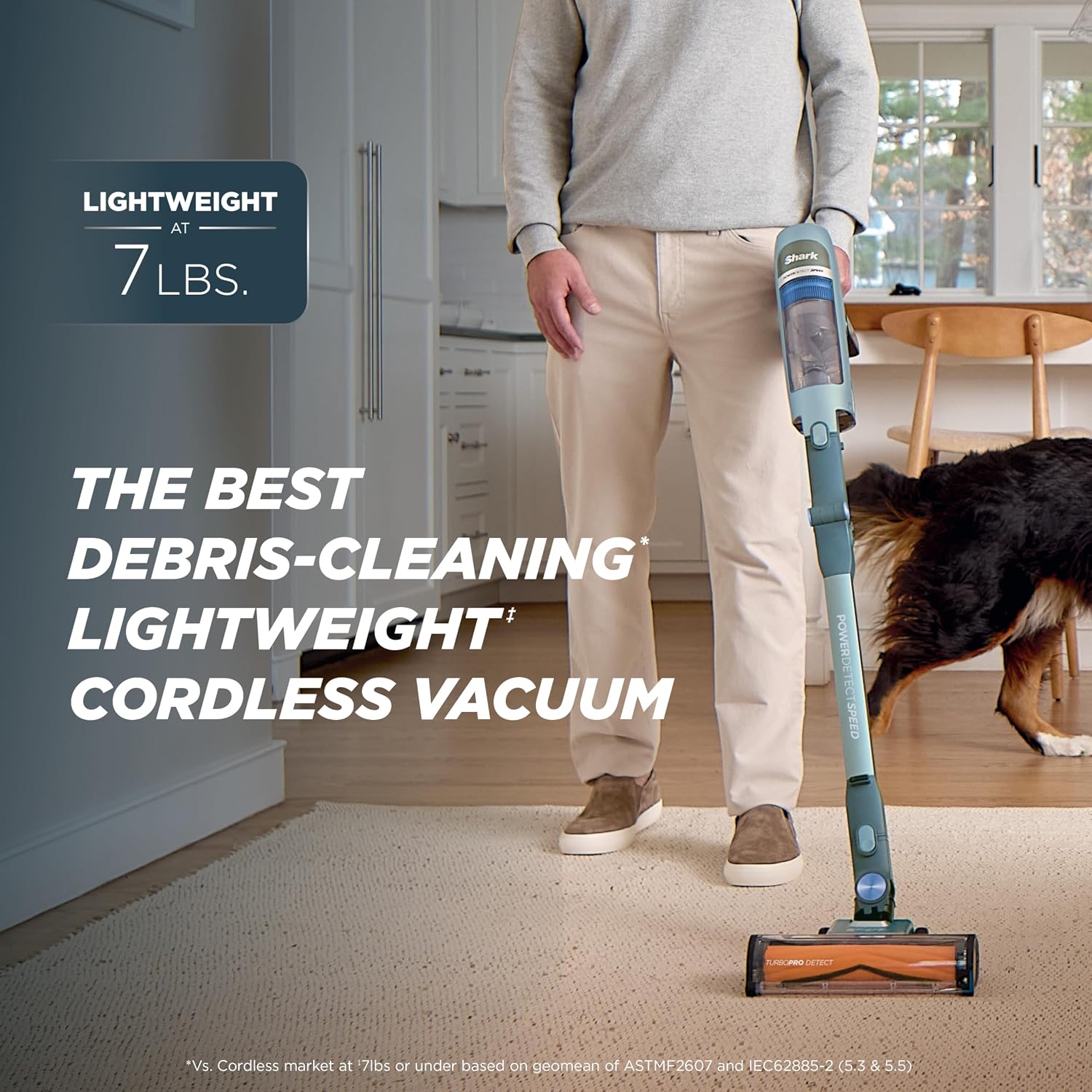 Detalle de Shark PowerDetect Speed Plus Clean & Empty Cordless Stick Vacuum (IA3243) — Frosted Sage
