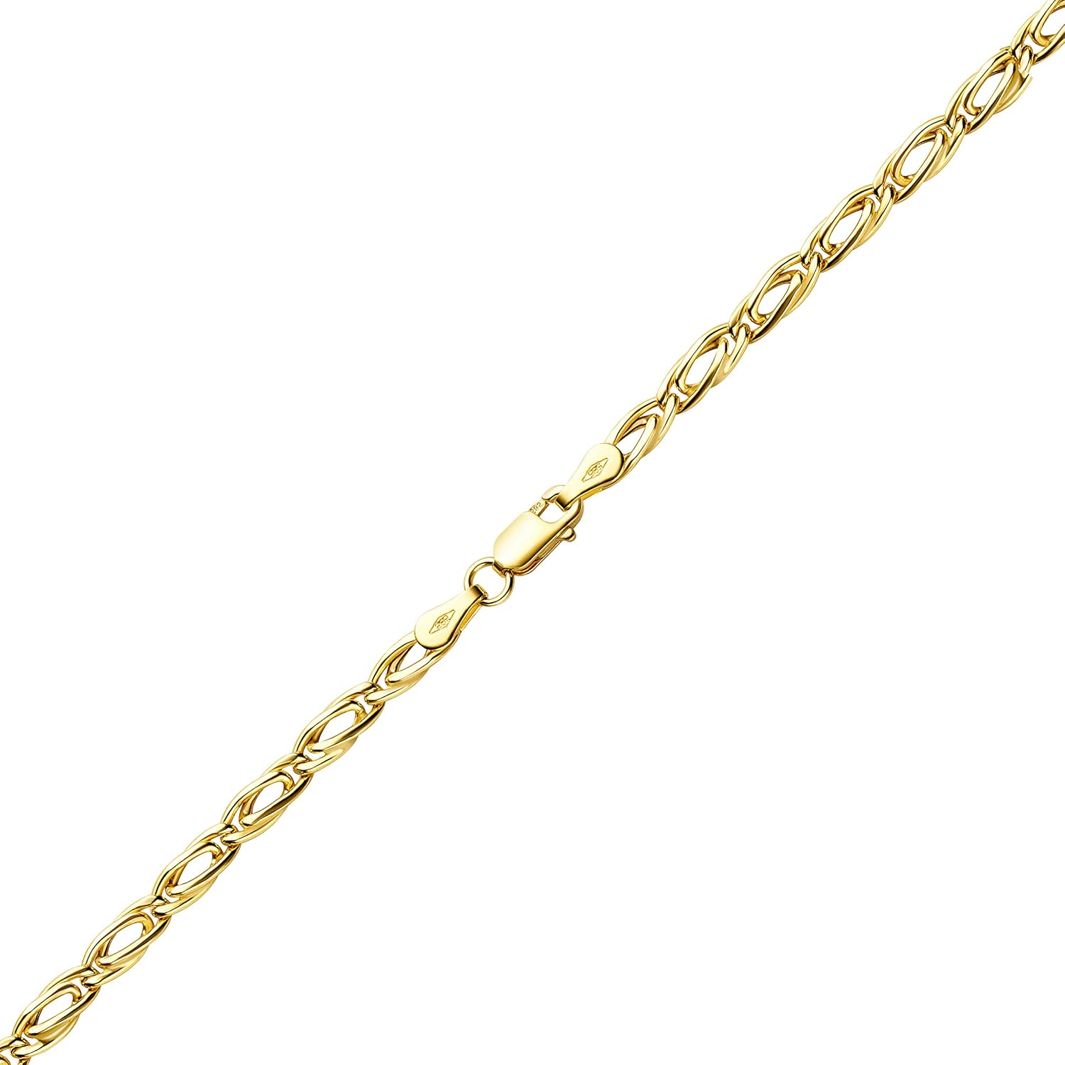 Thumbnail 1 de Occhi di tigre Bracciale oro giallo 14 carati (585) Unisex, larghezza 3,20 mm