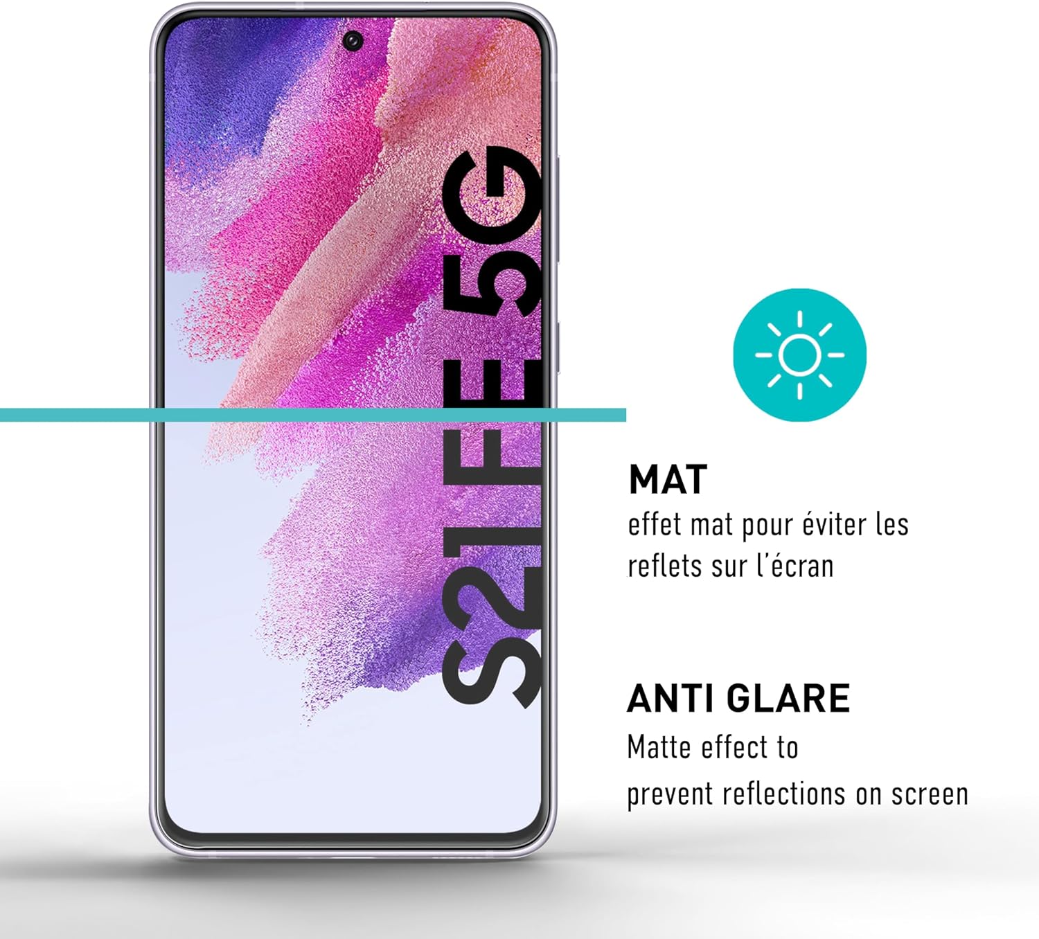 Detalle de smartect Protecteur d’écran TPU mat pour Samsung Galaxy S21 FE (lot de 2, pose sans bulles)