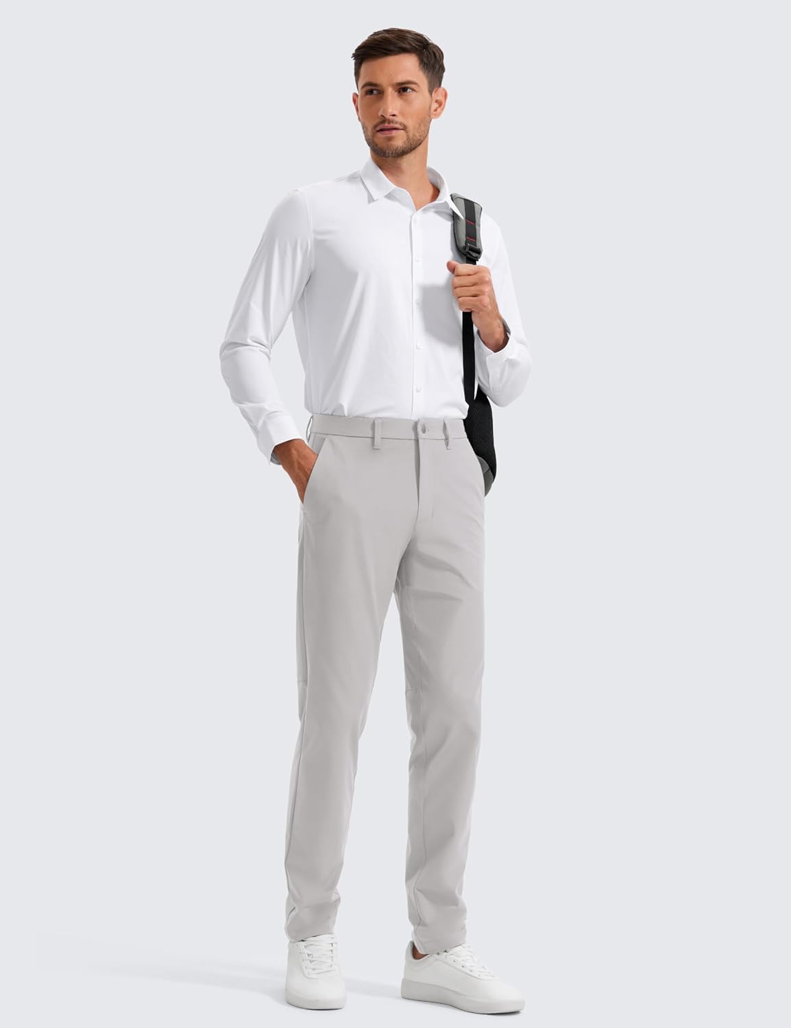 Detalle de CRZ YOGA Men’s All-Day Comfy Golf Trousers with Quick Dry Fabric (30/32/34" inseam)