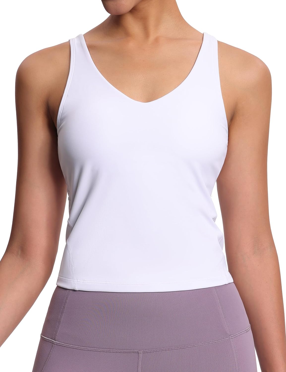 Detalle de THE GYM PEOPLE Reggiseno sportivo da donna senza ferretto imbottito, per allenamento e yoga