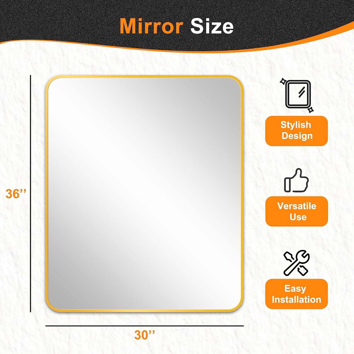 Detalle 2 de Delma Bathroom Mirror, 36x30