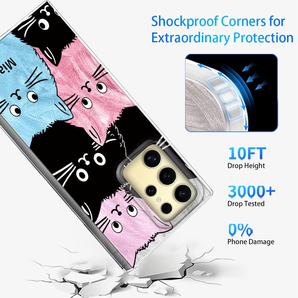 Thumbnail 1 de Tedyhulle Hülle für Samsung Galaxy S25 Ultra – dünne Hard-Case Hülle mit Katzendesign