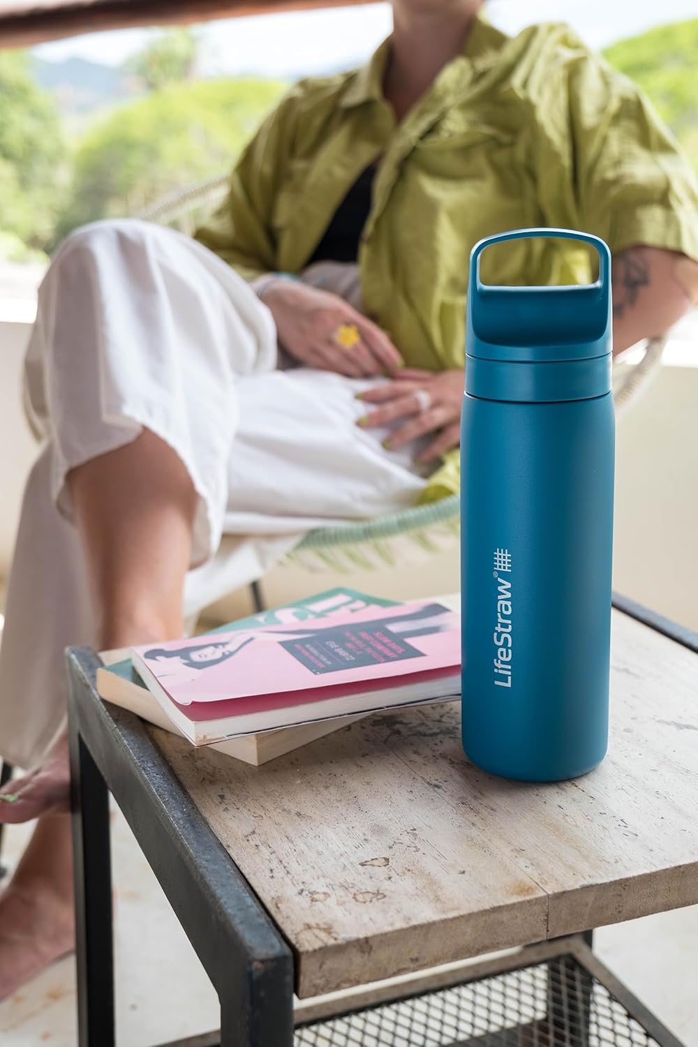 Thumbnail 5 de LifeStraw Go Series Insulated Stainless Steel Water Filter Bottle (18oz) – Laguna Teal