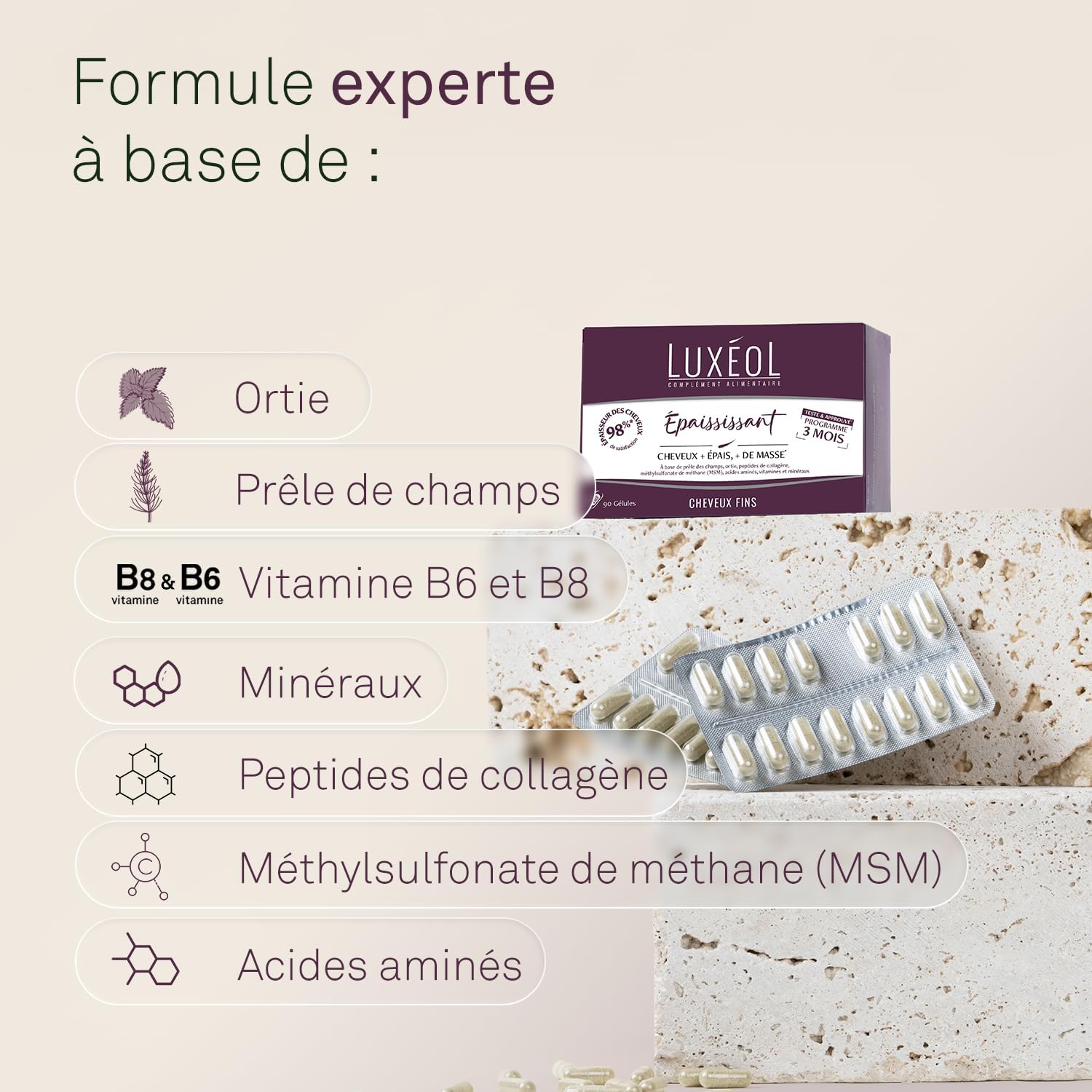 Thumbnail 4 de LUXEOL Complément alimentaire 90 gélules 💊