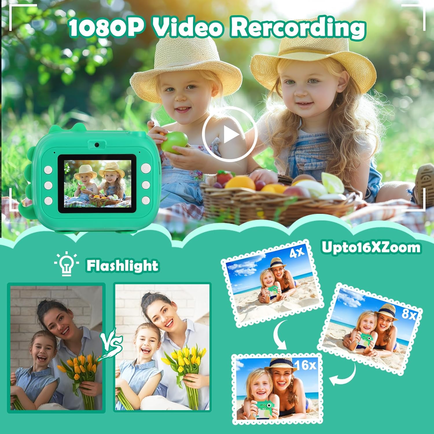 Detalle de ARNSSIEN Cámara Infantil Instantánea 📸 con Video HD y 32GB