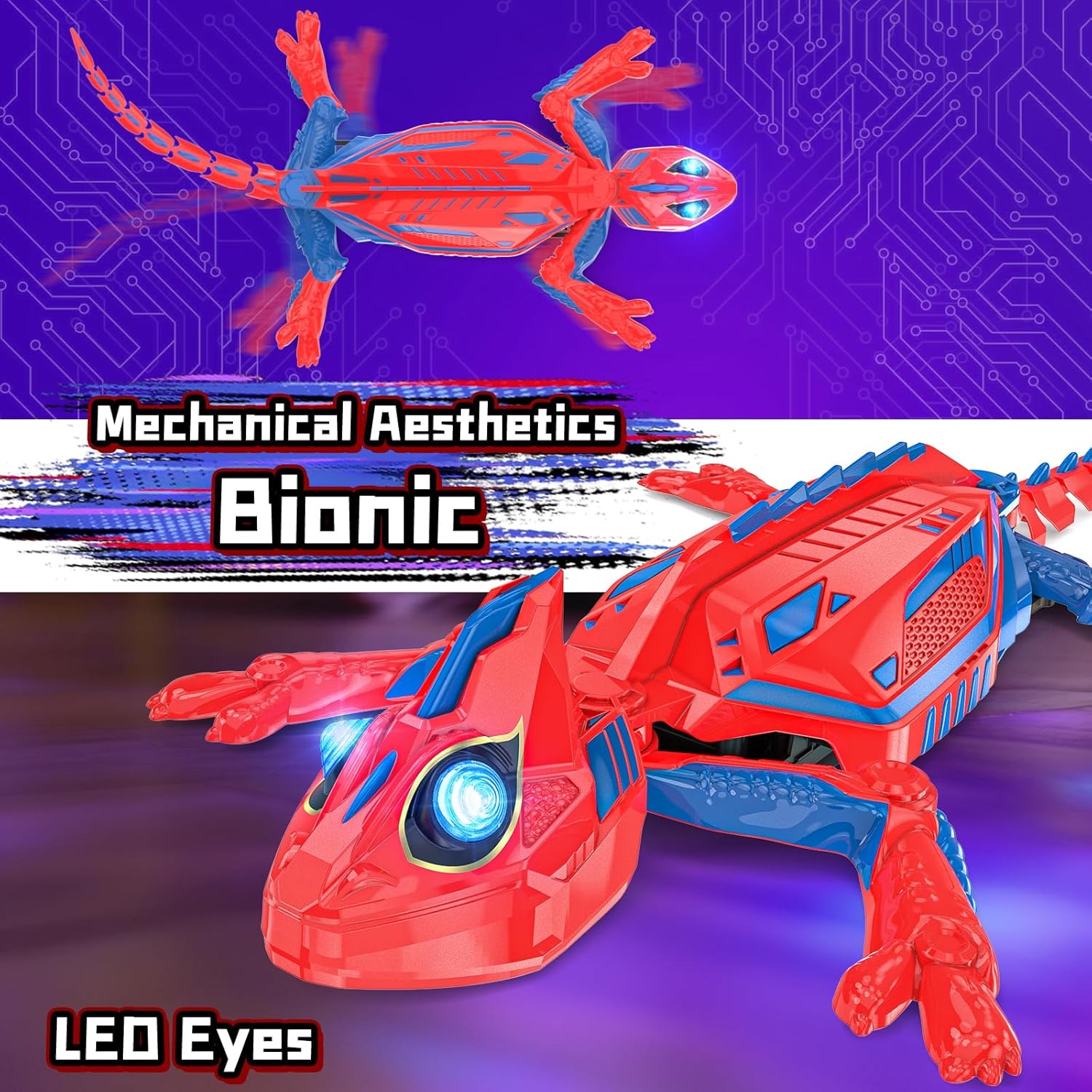 Detalle de Buoeuik Wall Crawler Gecko remote control climbing lizard toy