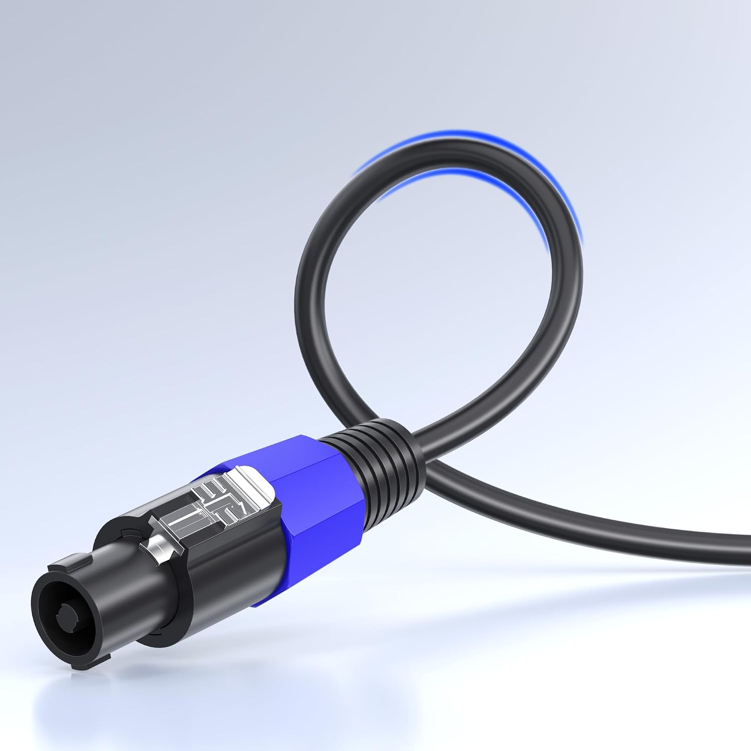 Detalle de Jumwa 3M Speakon to 1/4" TS Speaker Cable (NL4FC to 6.5mm) – 15AWG, Twist Lock, Heavy Duty Audio