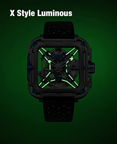 Thumbnail 2 de CIGA Design X Series SUV reloj automático hombre esqueleto de cristal de zafiro (Titanio Azul)