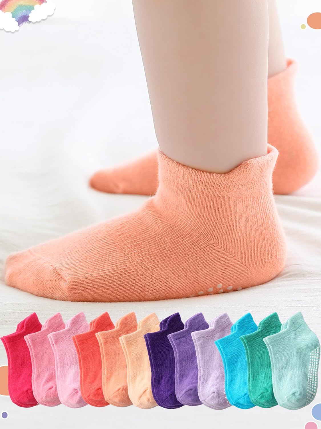 Detalle 2 de Aroveea Baby Socks Grip 12-Pack