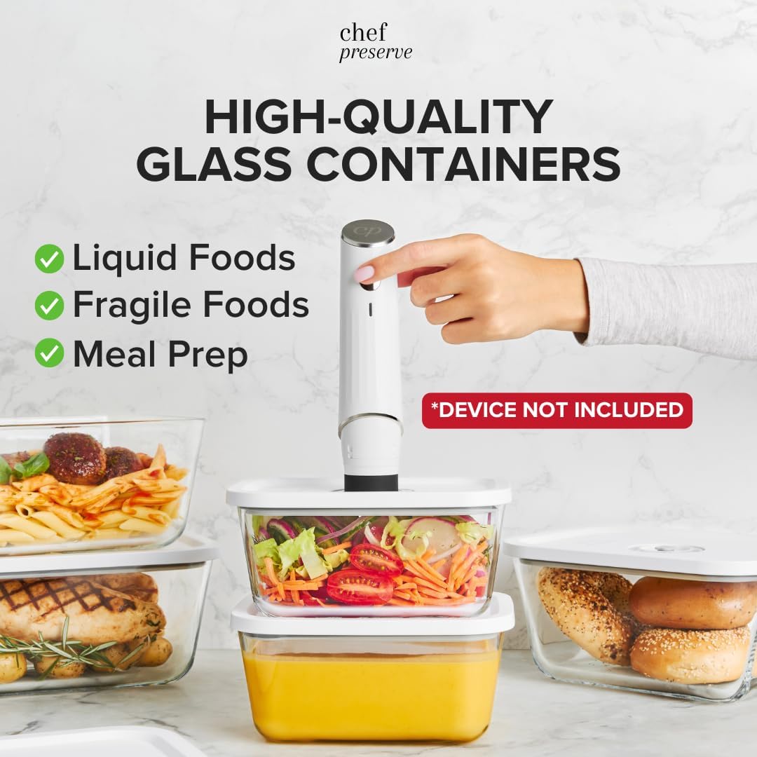 Thumbnail 2 de Chef Preserve Glass Vacuum Seal Containers 3pcs