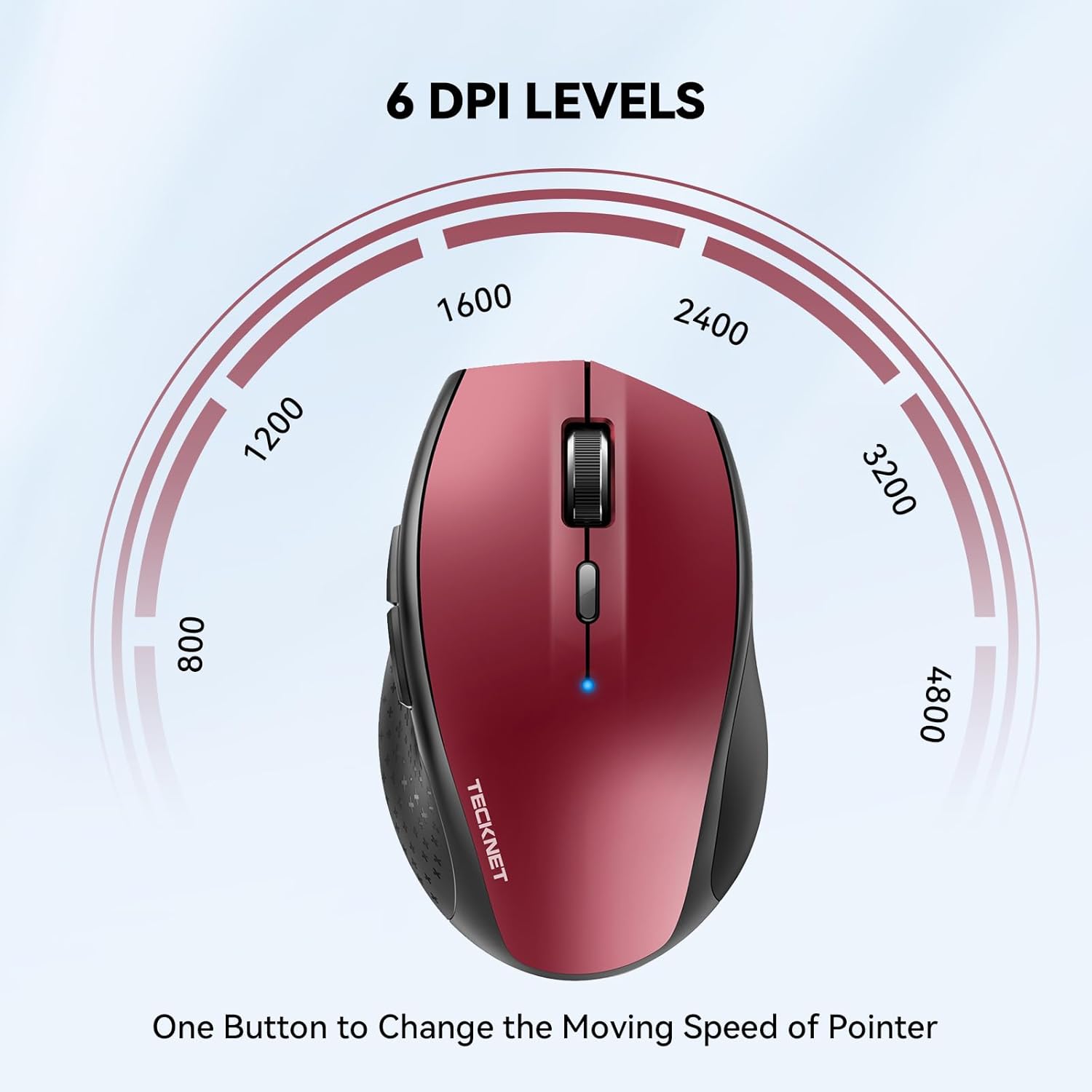 Thumbnail 1 de TECKNET Classic Bluetooth Mouse — 4800 DPI Wireless, Ergonomic and Long-Lasting