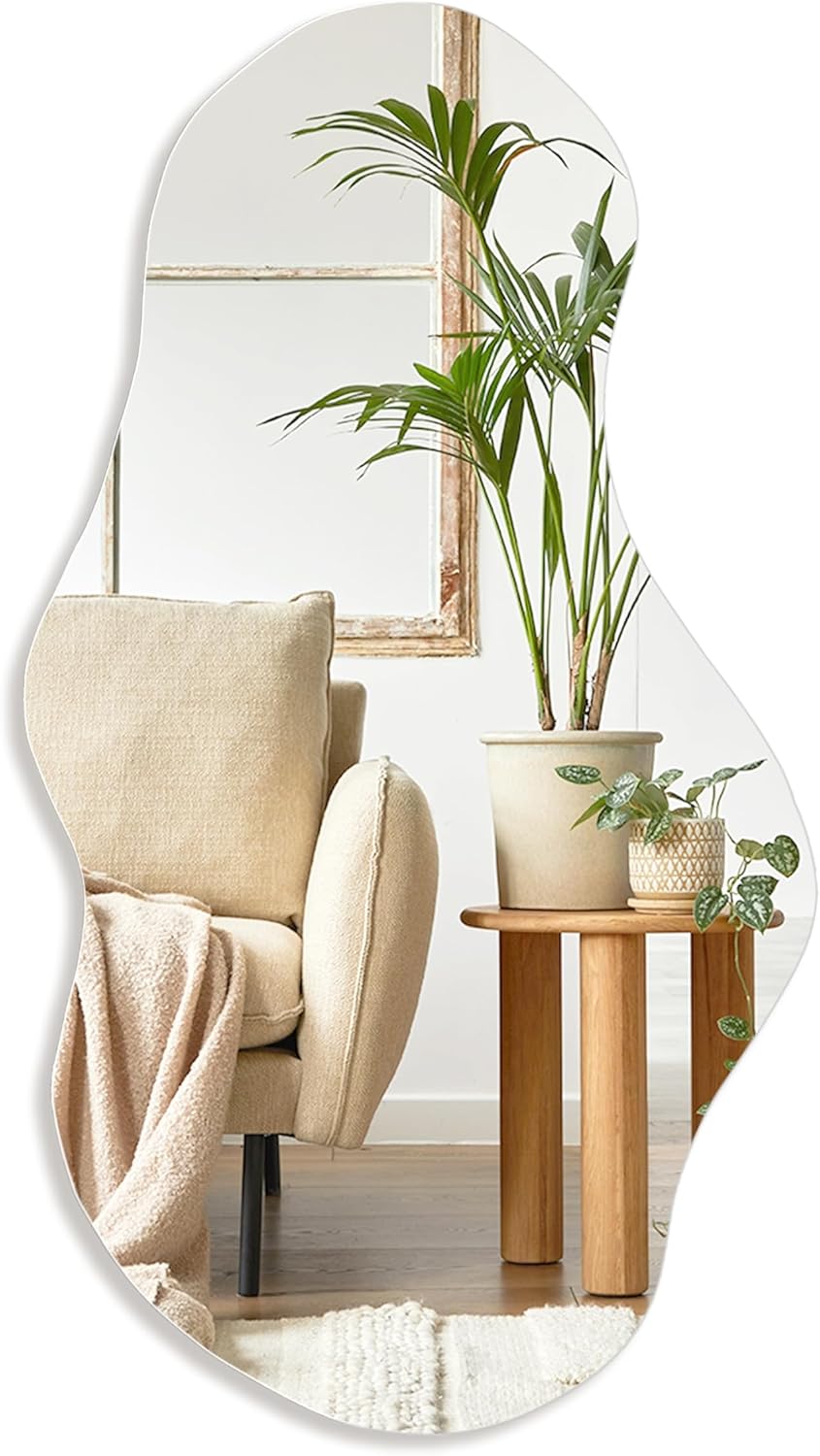 Detalle de PERFNIQUE Specchio irregolare da parete 100 x 61 cm, nuvola – senza cornice, riflesso HD