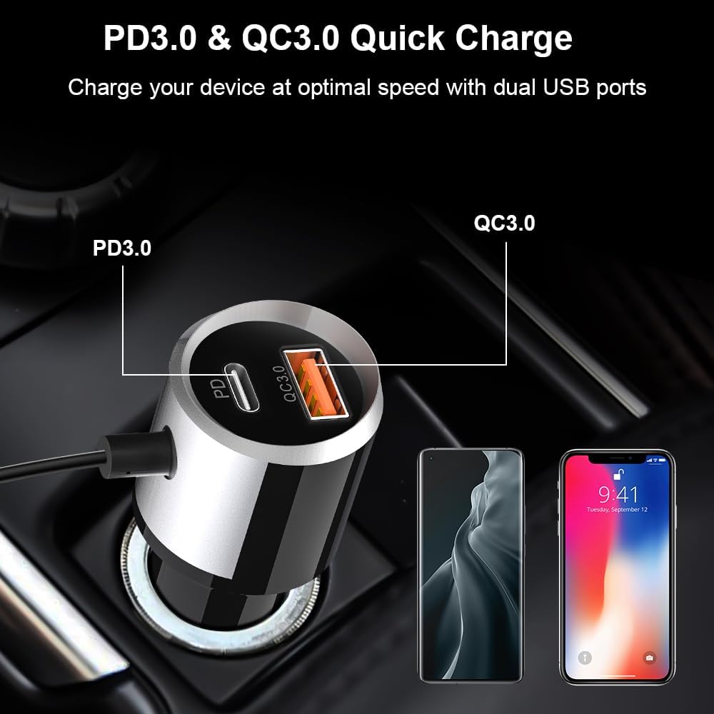 Thumbnail 3 de SONRU FM Transmitter Bluetooth 5.3 with 30W PD Car Charger