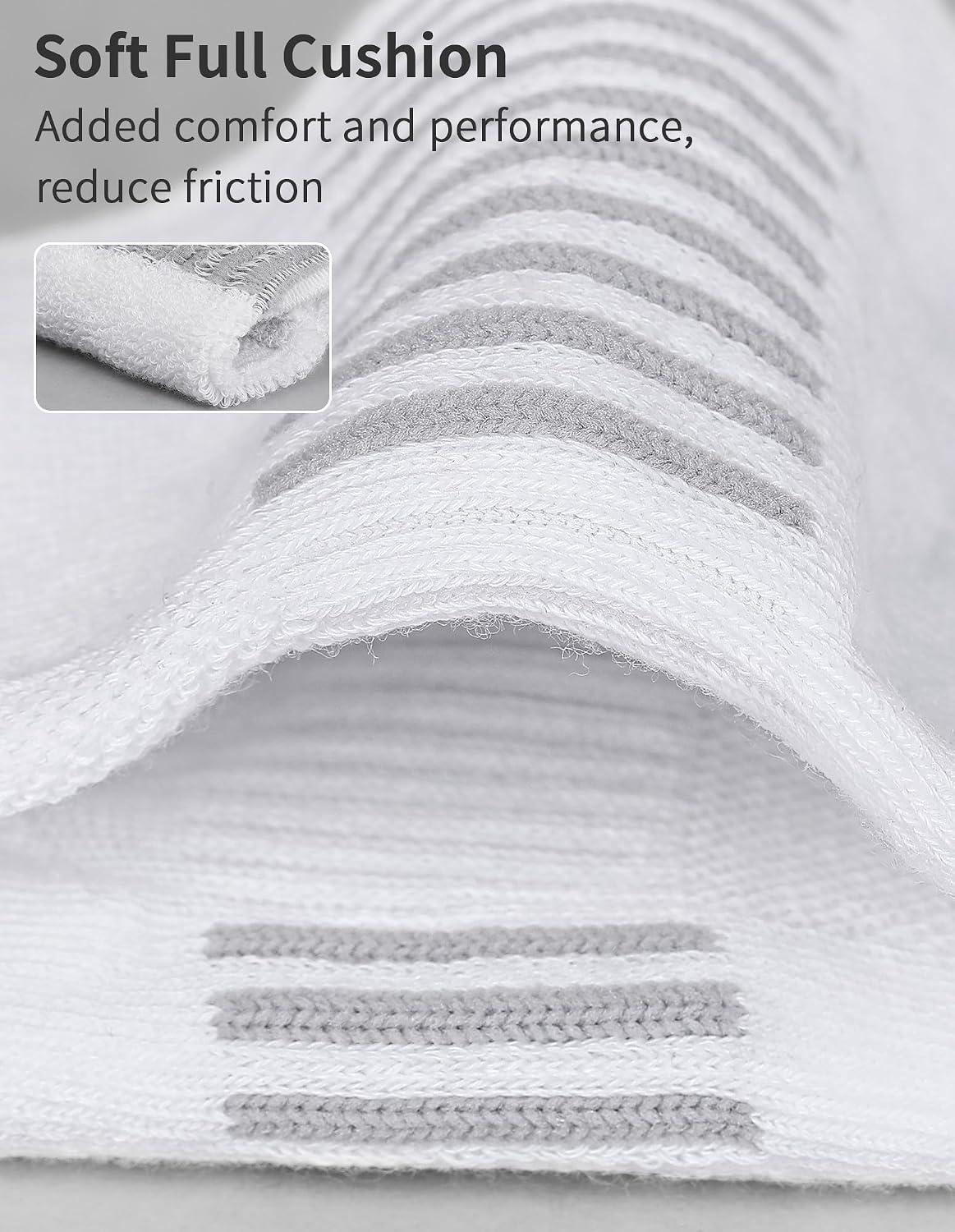 Detalle 2 de Airacker No-Show Socks for Women (6 Pairs) – Athletic Cushioned Low Cut Running Ankle Socks