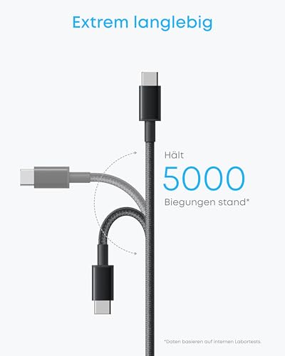 Detalle de Anker 60W USB-C auf USB-C Kabel PD 3.0 – 2er Set, 1 m