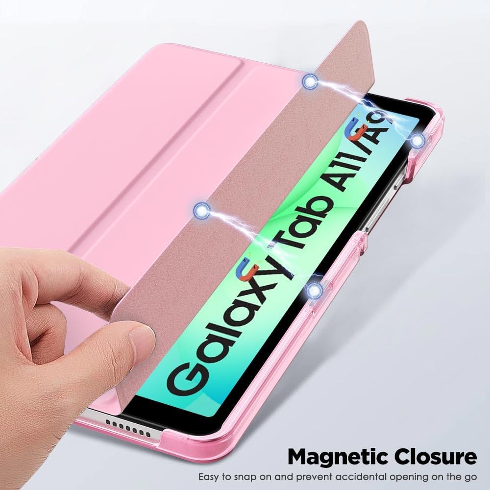 Thumbnail 3 de MoKo Hülle für Samsung Galaxy Tab A11 8,7 Zoll (2025) / Tab A9 8,7 Zoll (2023) – Leichtes Case mit Stand, Blumen Rosa