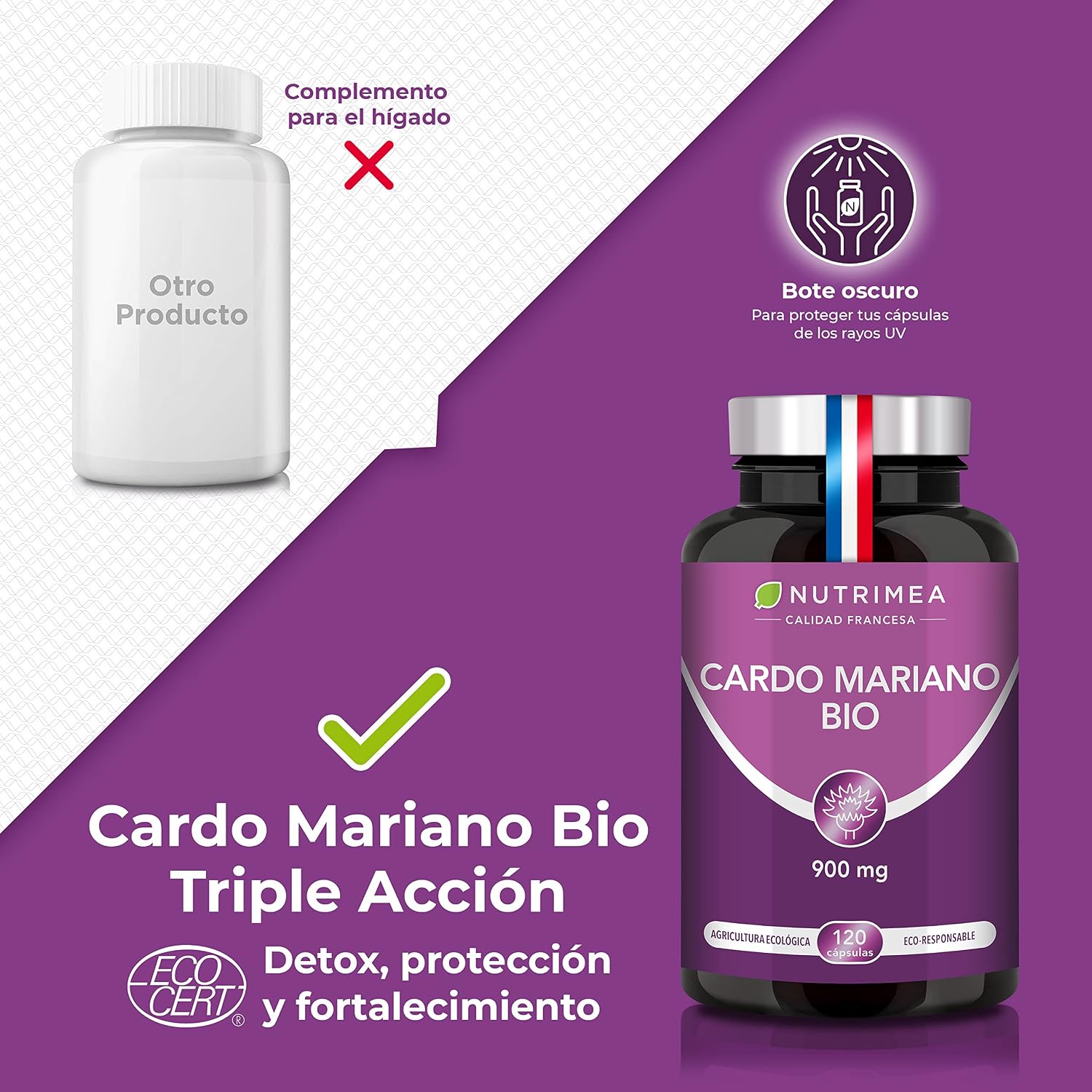 Detalle de Laboratoires Nutrimea Cardo Mariano 900mg 120 cápsulas