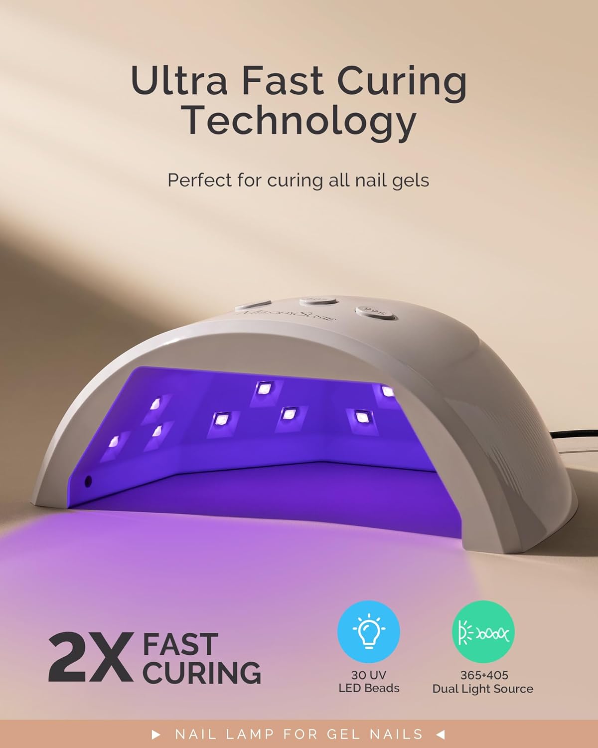 Detalle de MelodySusie Plus30F UV LED Nail Lamp 36W ๐