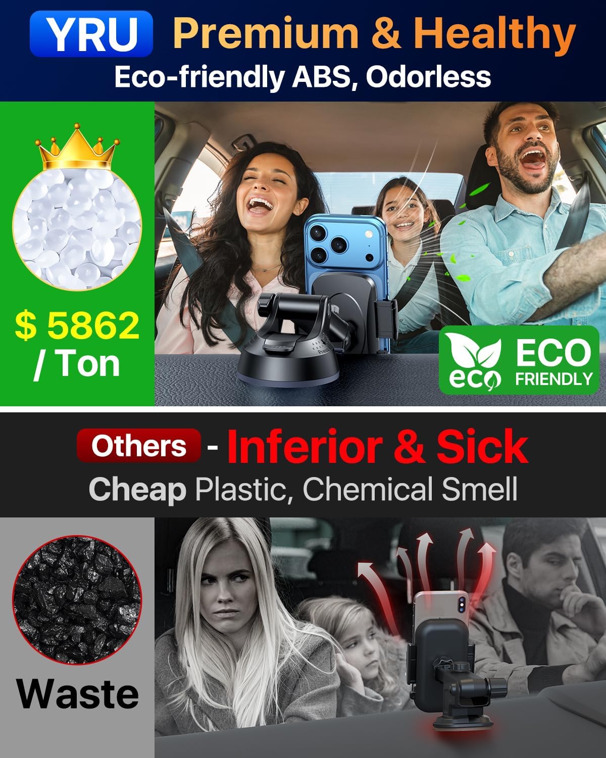 Thumbnail 6 de YRU Upgraded Car Phone Holder 360°