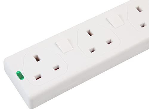Thumbnail 7 de PRO ELEC PELB1921 4 Way Individually Switched Surge Protected Extension Lead White, 5m