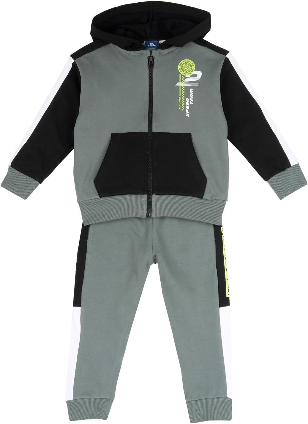 Thumbnail 6 de Tuta Bambino Chicco con felpa e pantaloni lunghi in tessuto felpato