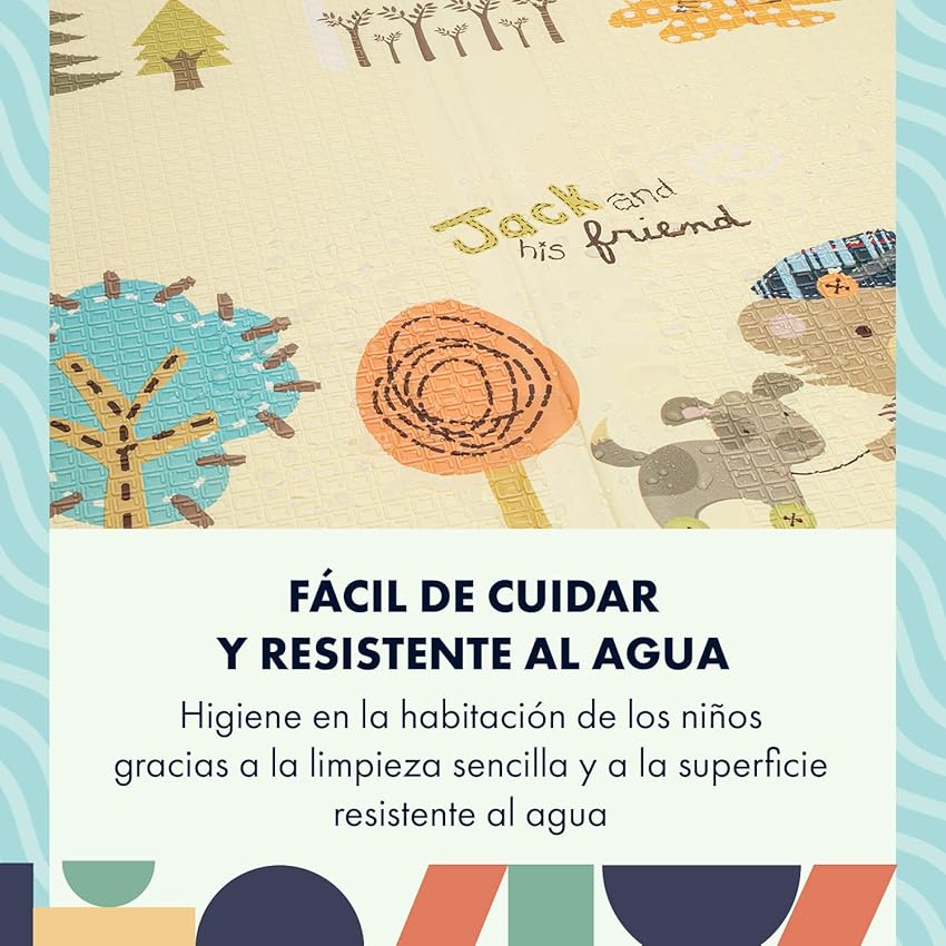 Detalle 2 de Babify Alfombra de Juegos Dino, tapete XPE impermeable
