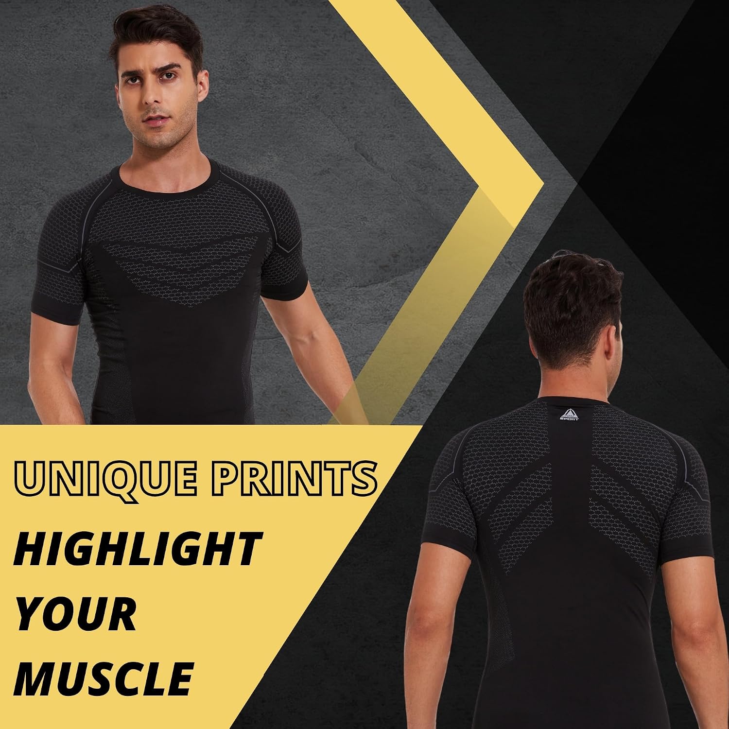 Thumbnail 4 de AMZSPORT Maglia Compressione Uomo Manica Corta