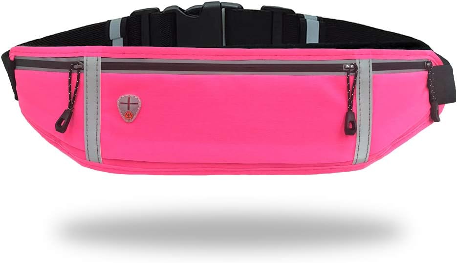 Detalle 2 de GORWRICH Running Belt with Waterproof Adjustable Elastic Strap (Full Black)