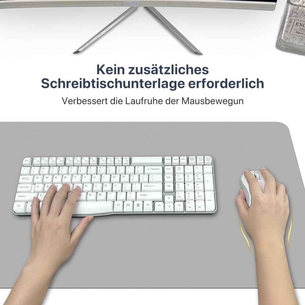 Thumbnail 3 de Sevenpers Schreibtischunterlage doppelseitig 80 x 40 cm (blau/grau) – wasserfest, rutschfest