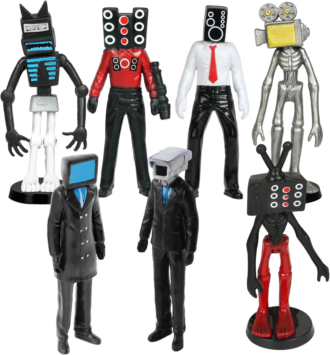 Detalle de OSDUE Figurine D'action Toilettes – toalettfigurer i PVC, 9 delar, 5–10 cm