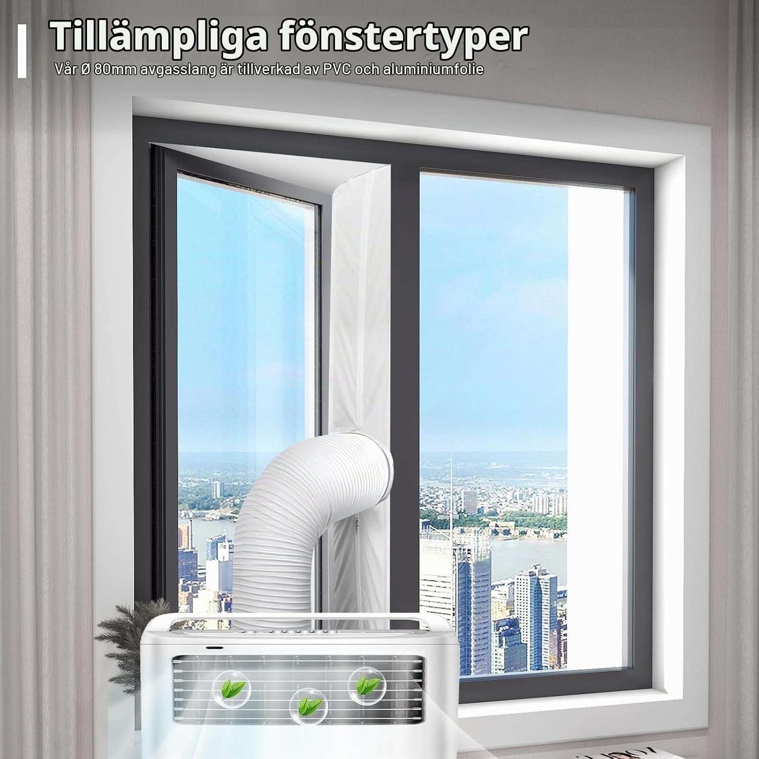 Thumbnail 6 de HOSPAOP frånluftsslang Ø 80 mm, 6 m, flexibel PVC och aluminium