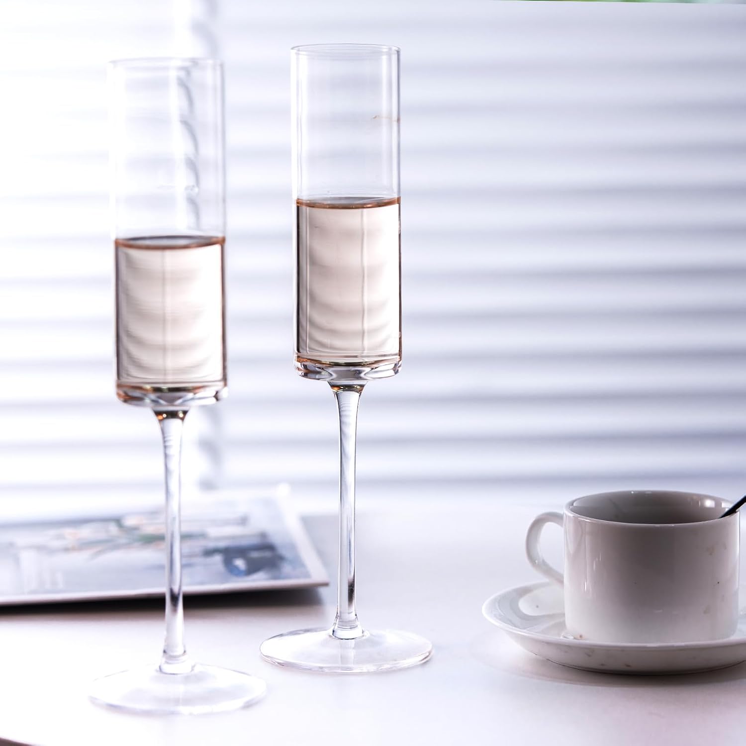 Thumbnail 4 de BACLIFE Crystal Champagne Flutes Set of 6 ⚡