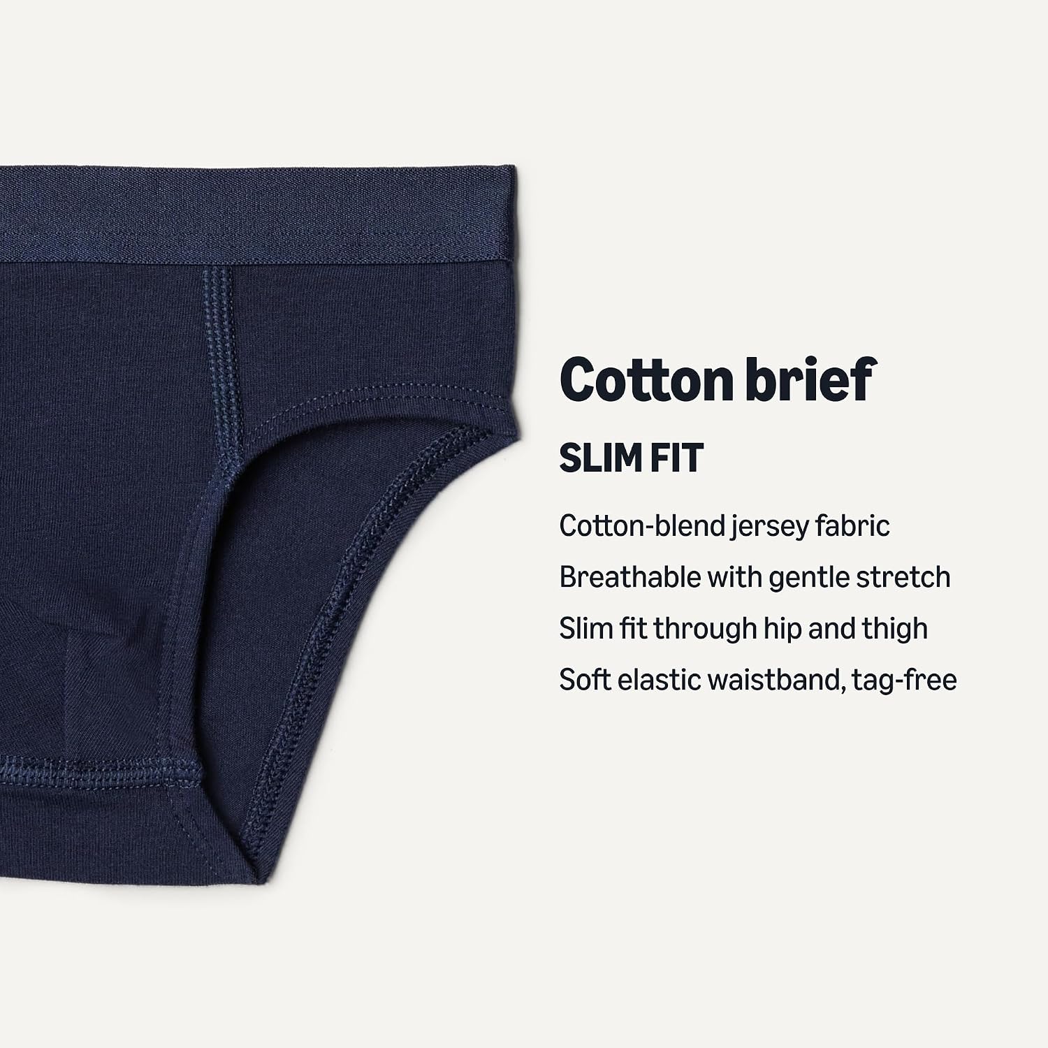 Detalle 2 de Amazon Essentials Boys' Cotton Jersey Brief Underwear (Pack of 10)