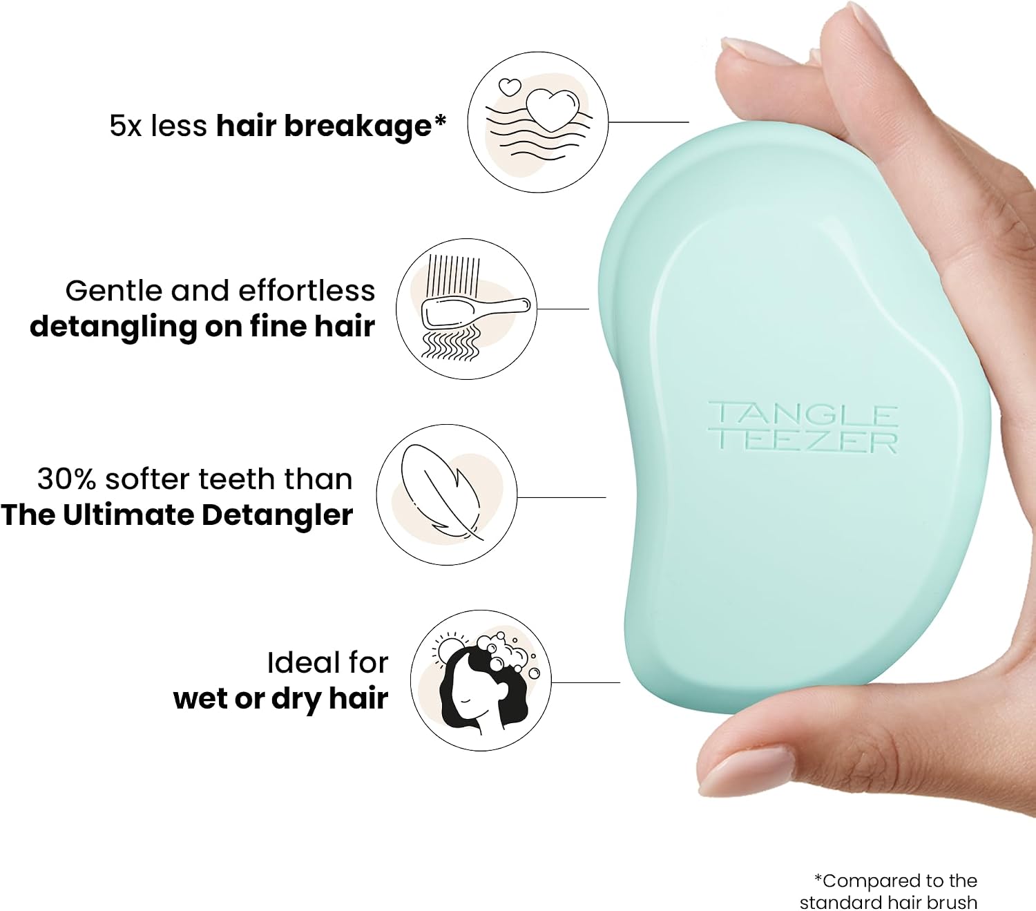 Detalle 2 de Tangle Teezer Ultimate Detangler Cepillo para Cabello Fino 💆♀