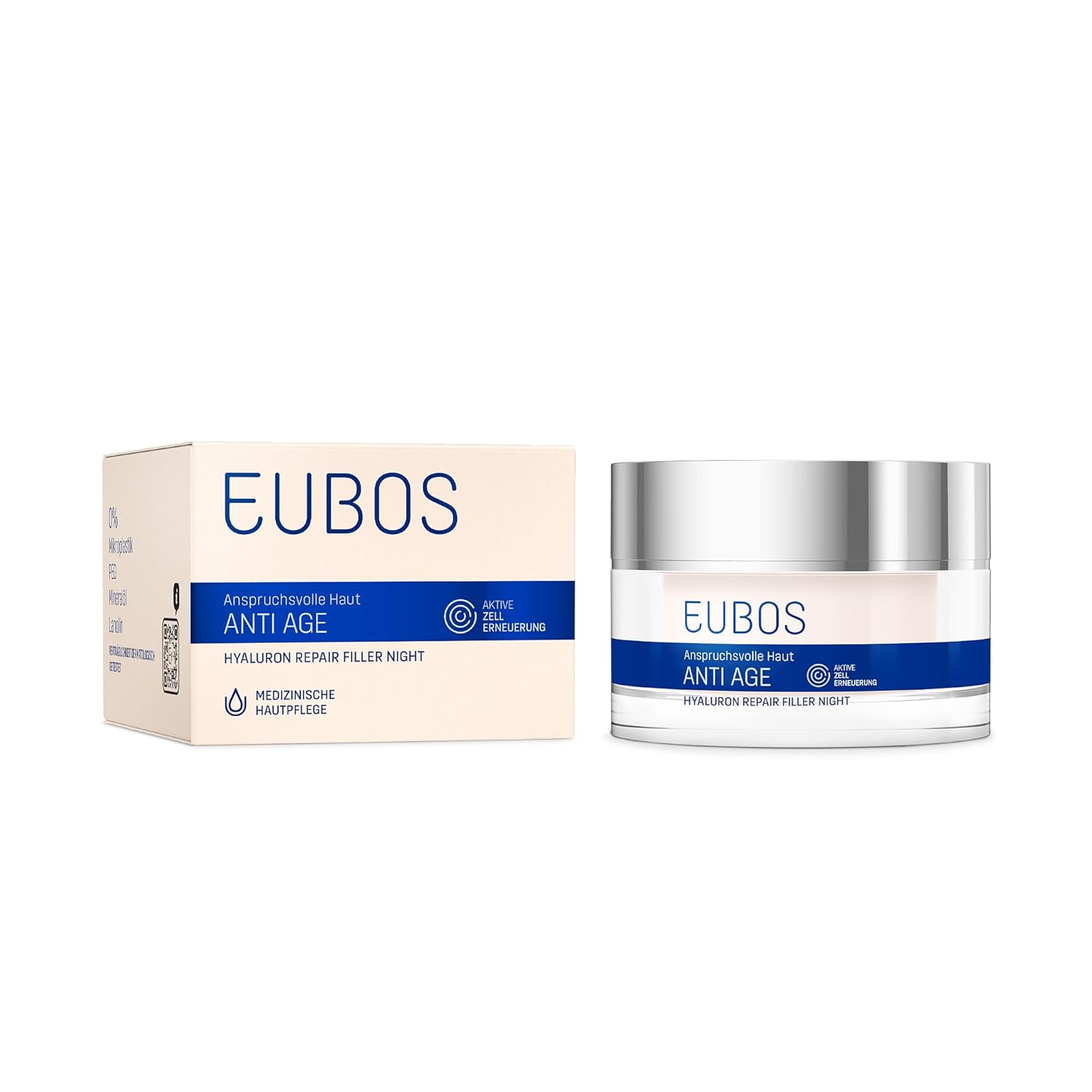 Detalle de EUBOS HYALURON Repair Filler Night Creme 50 ml – medizinische Hautpflege für empfindliche Haut