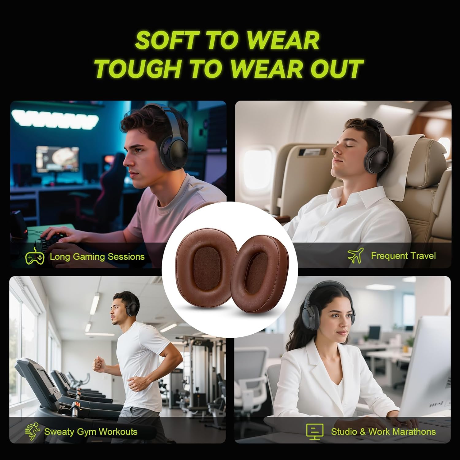 Thumbnail 6 de Coussinets d’oreille de remplacement en mousse à mémoire de forme pour casques Audio-Technica (ATH) – version 2