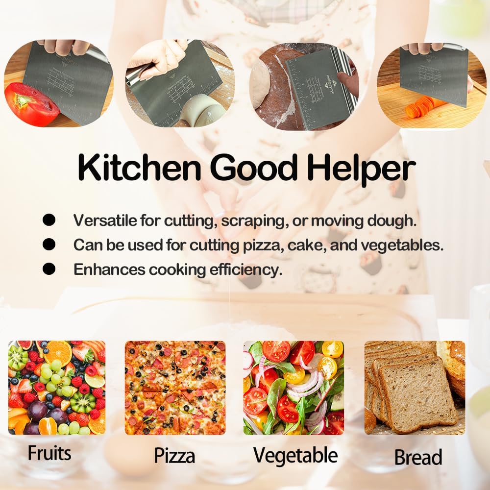 Thumbnail 5 de Midgreyeye 2 Rasqueta de Masa 🍰 Acero Inoxidable con Escala