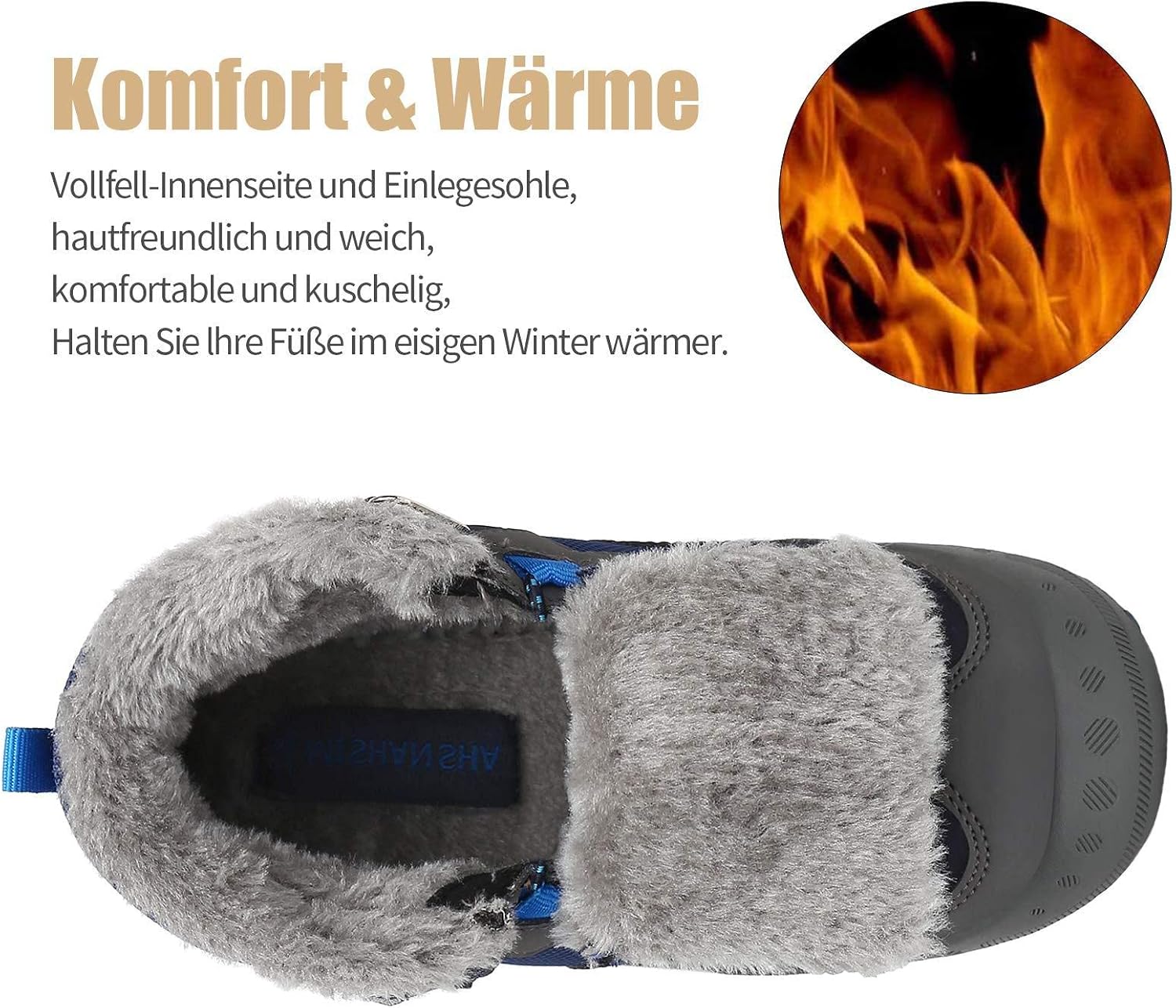 Detalle 2 de Mishansha Kinder Winterschuhe Gr.24-38