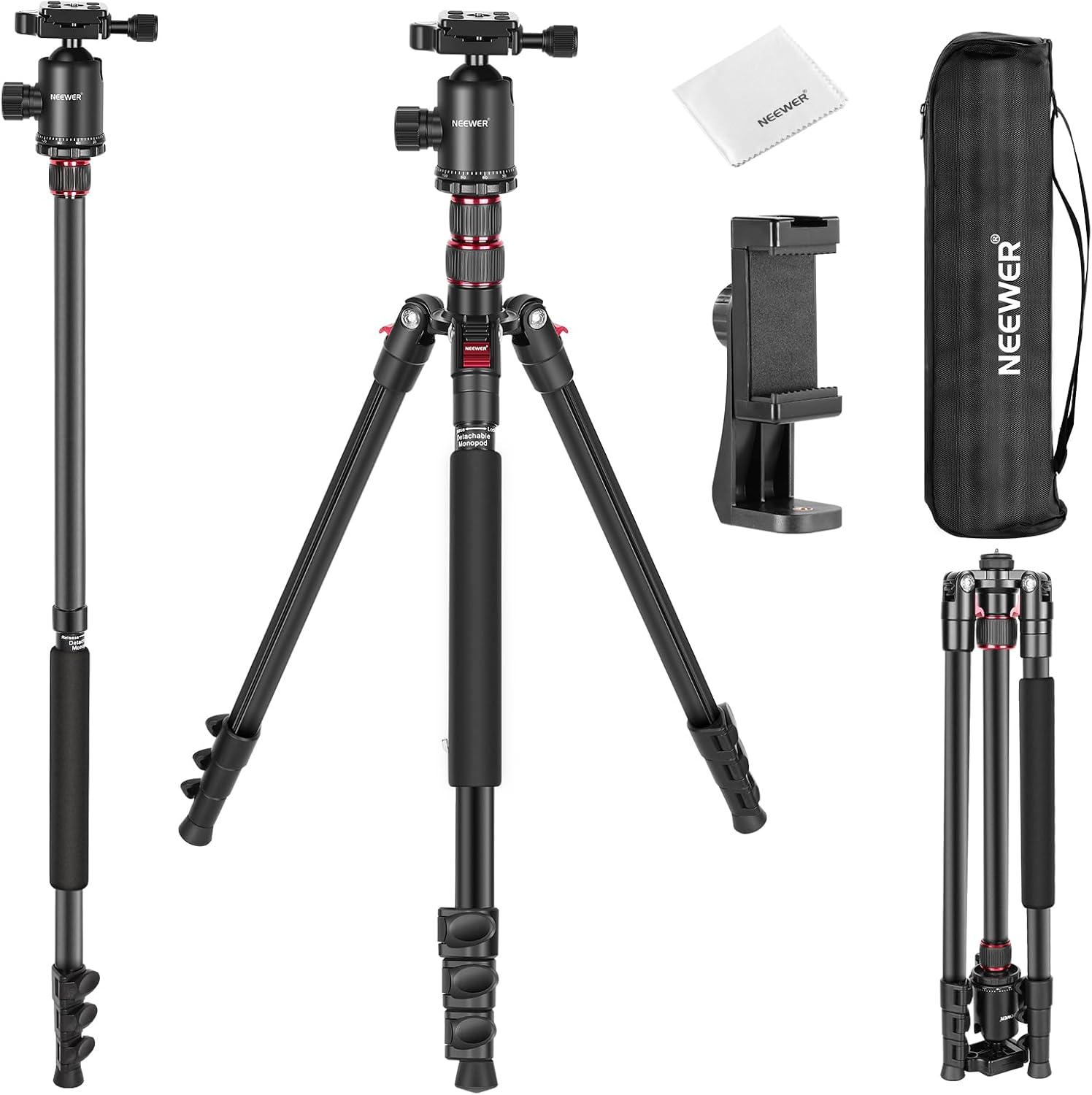 Detalle de NEEWER TP77 77" Kamerastativ 197 cm