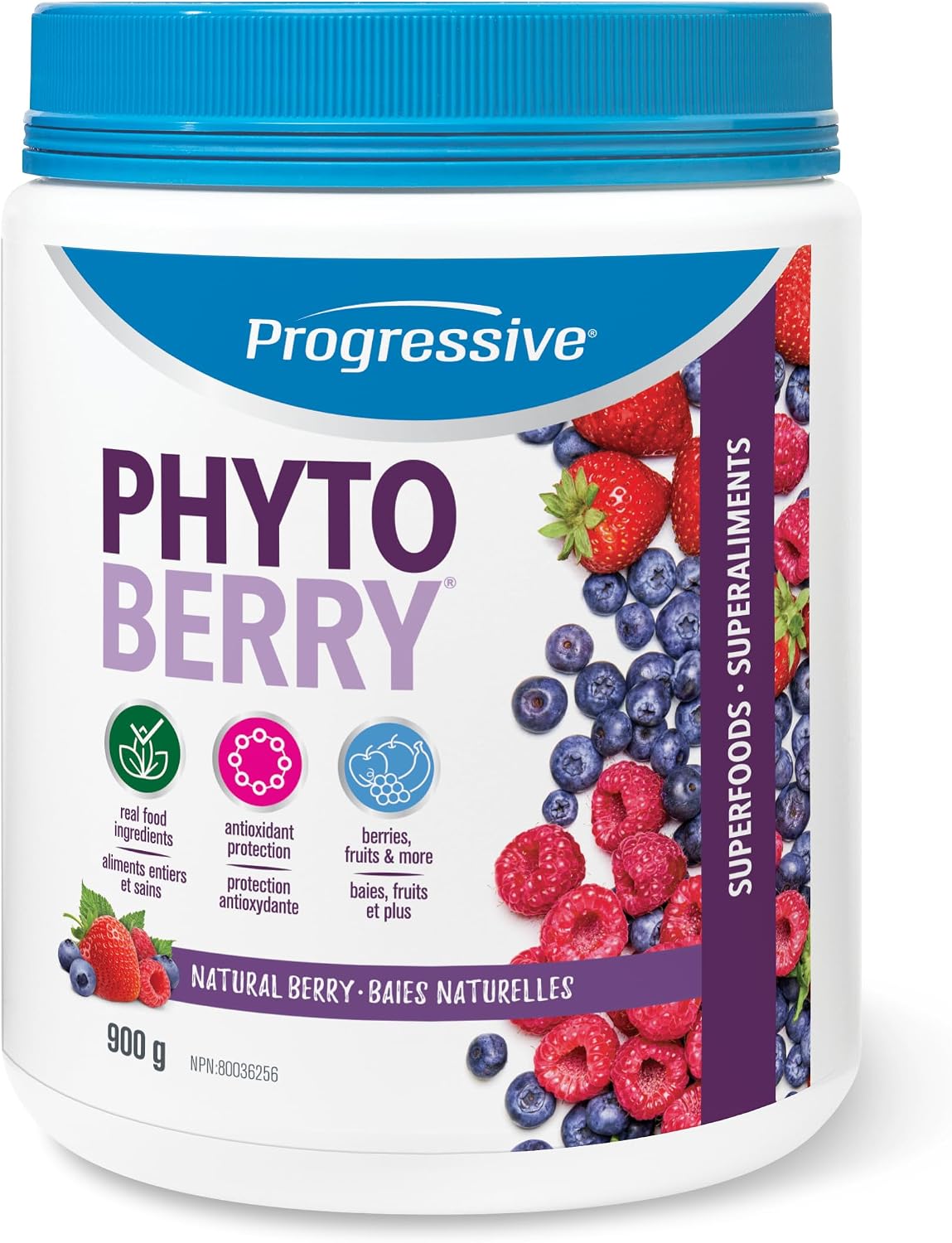 Detalle de Progressive Health PhytoBerry 837229000999 Antioxidant Powder, 900 g