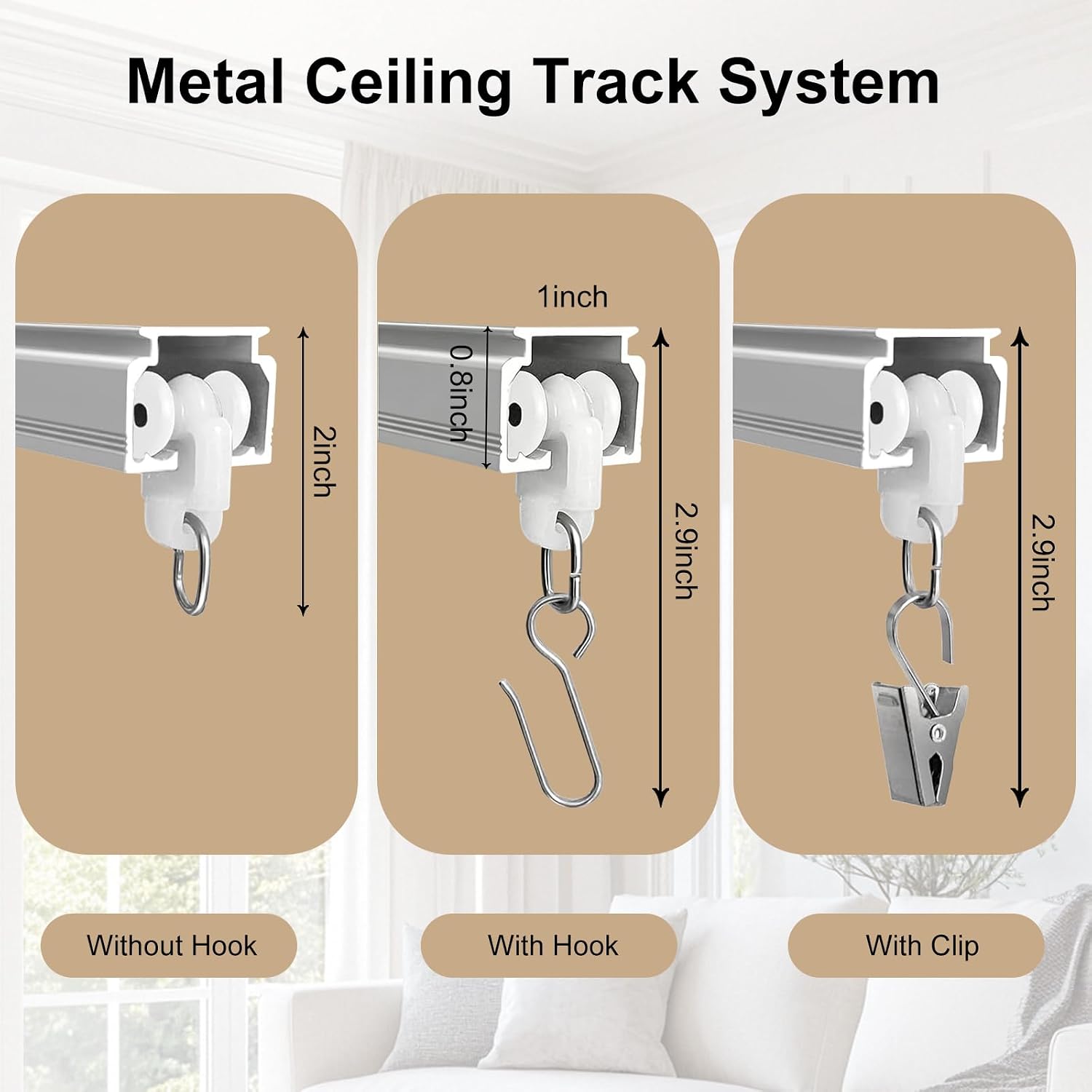 Detalle 2 de MaKefeile Curtain Track 9ft-12ft