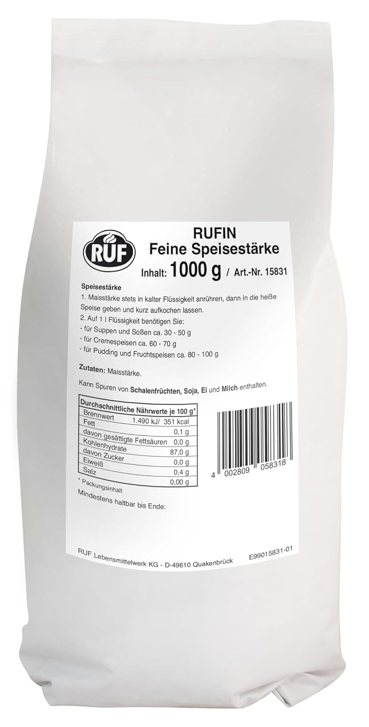 Thumbnail 6 de RUF Rufin Speisestärke (Großpackung, Mais-Stärke zum Binden & Backen), glutenfrei, 1 x 2500 g