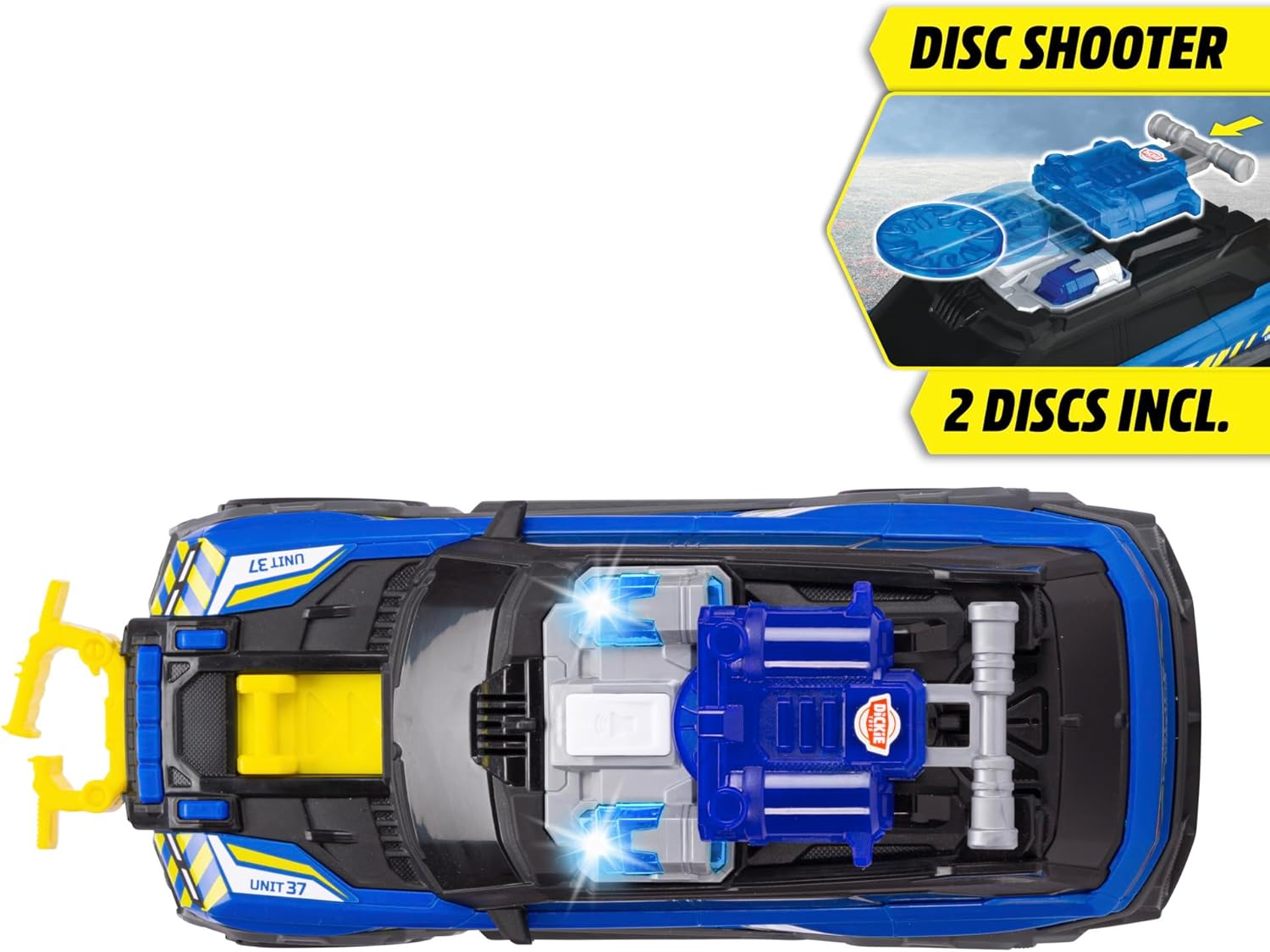 Detalle de Dickie Toys Police SUV 30 cm – A partire dai 3 anni, con disc shooter, luci e suoni