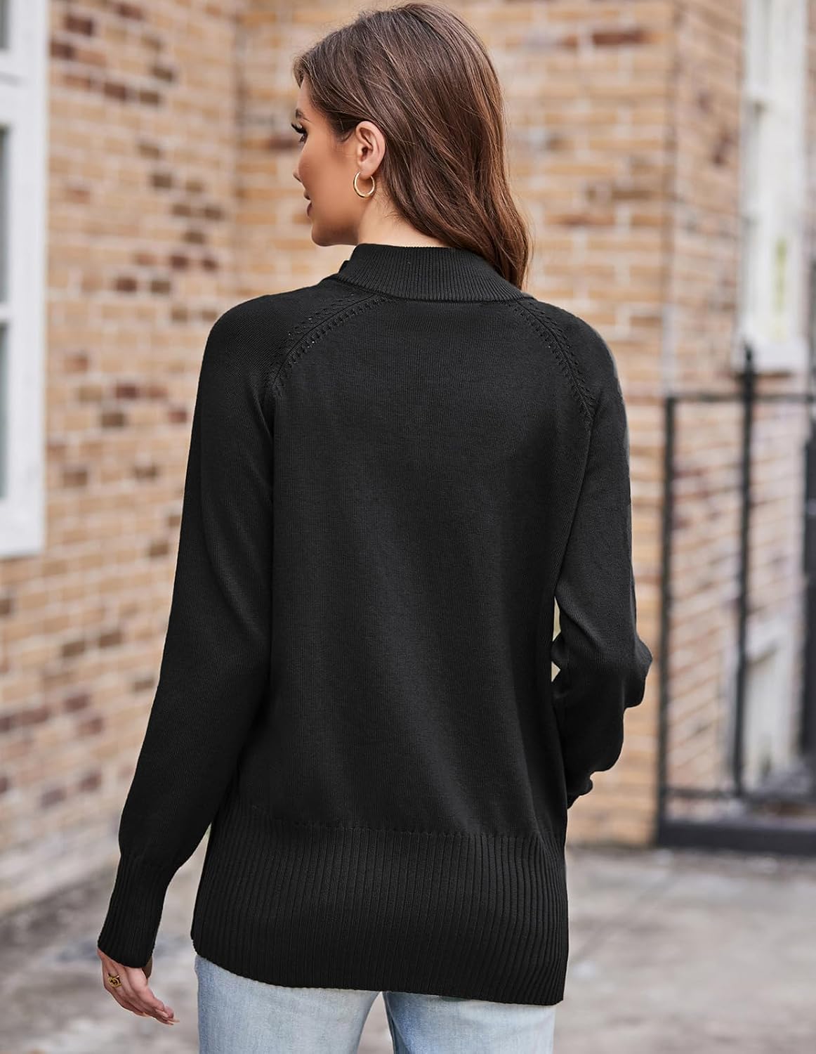 Detalle de GRACE KARIN Women's Knit Cardigan with Stand Collar