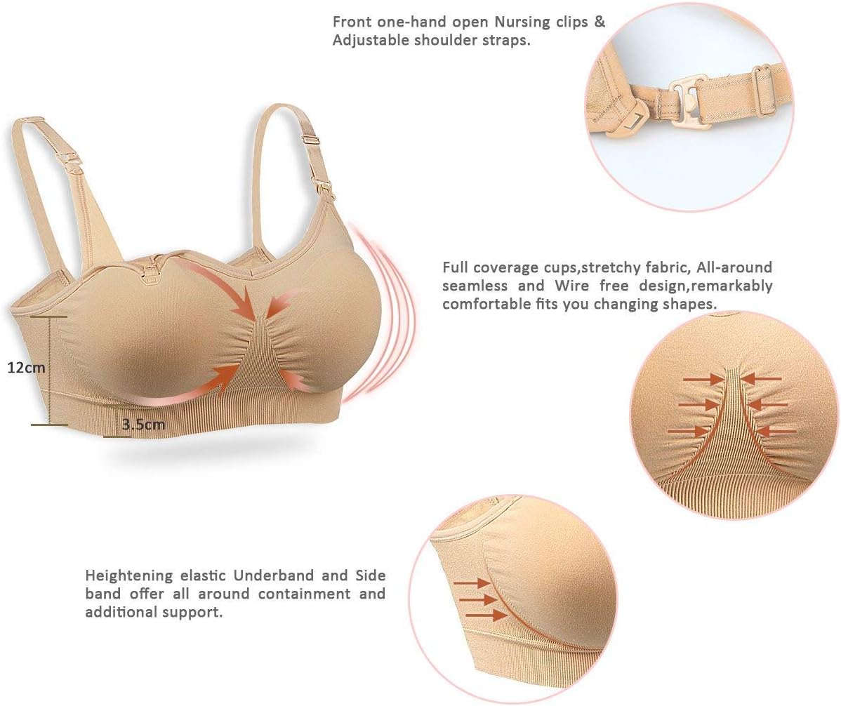 Thumbnail 6 de GXXGE 4Pack Nursing Bra 4Pack Push-Up Silk Seamless 🤱