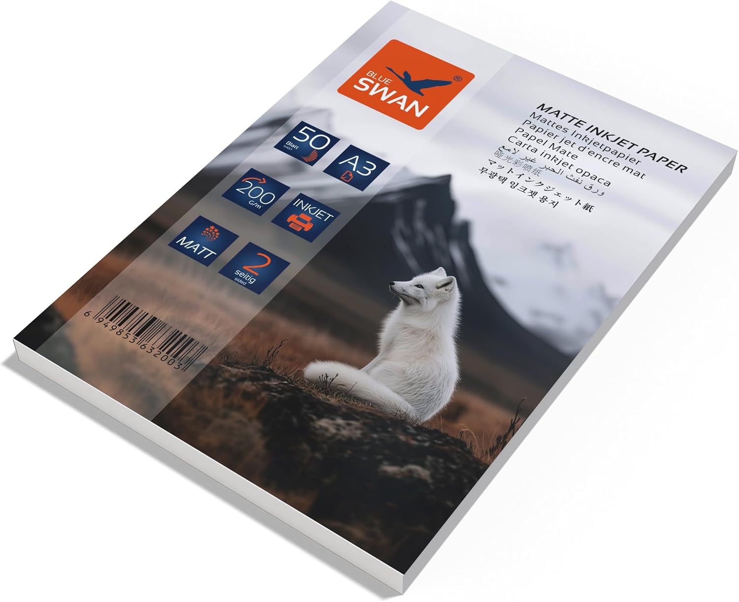 Detalle de BLUE SWAN Carta Fotografica Opaca A3 200 g/m², 50 Fogli - Opaca Bifacciale per Stampa Inkjet