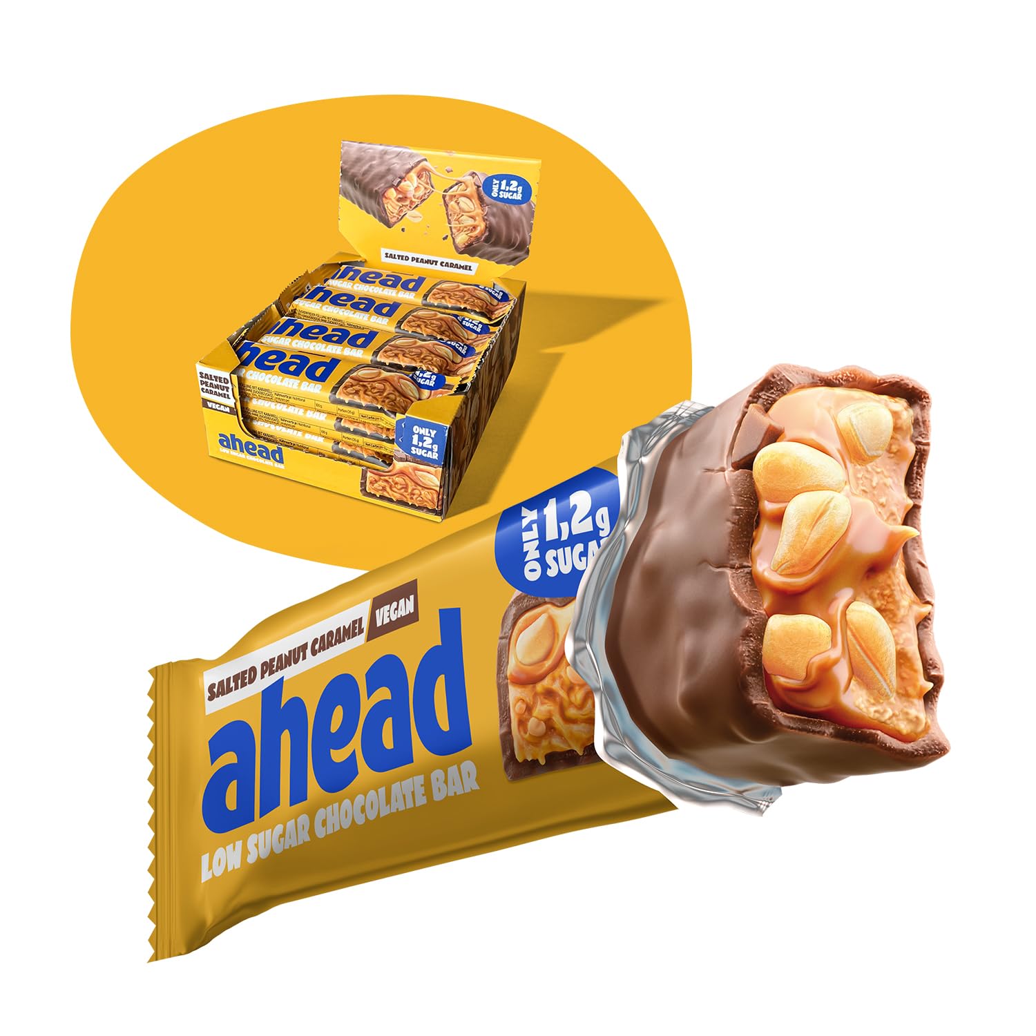 Detalle de AHEAD Veganer Süßigkeiten Riegel 16 x 35g