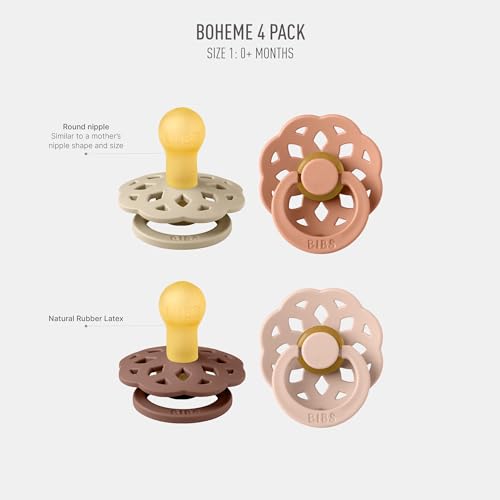 Detalle 2 de BIBS Boheme Soother 0–6 Months 4-pack