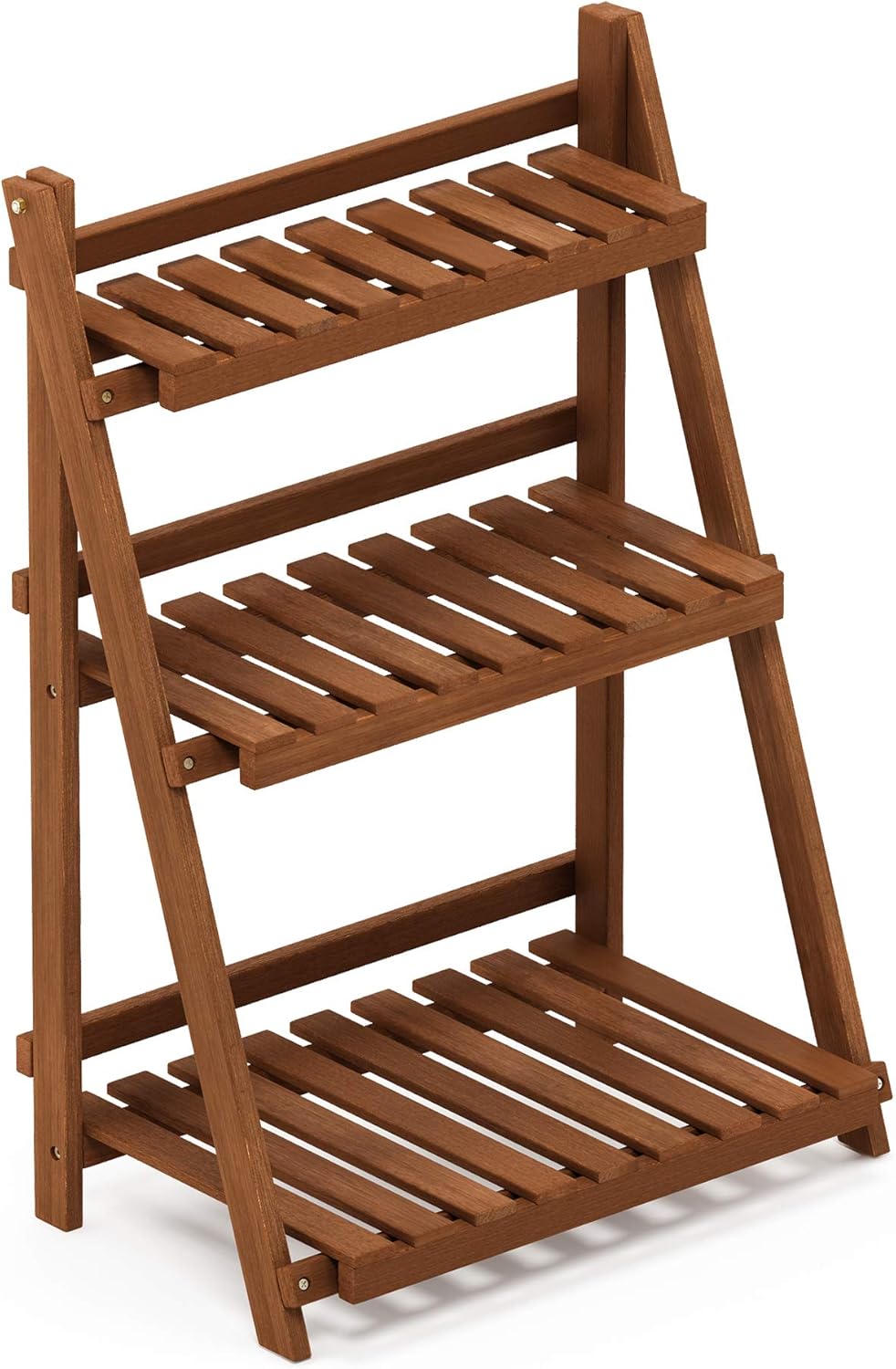 Thumbnail 3 de Furinno TIOMAN 3-Tier outdoor plant stand in natural Meranti wood